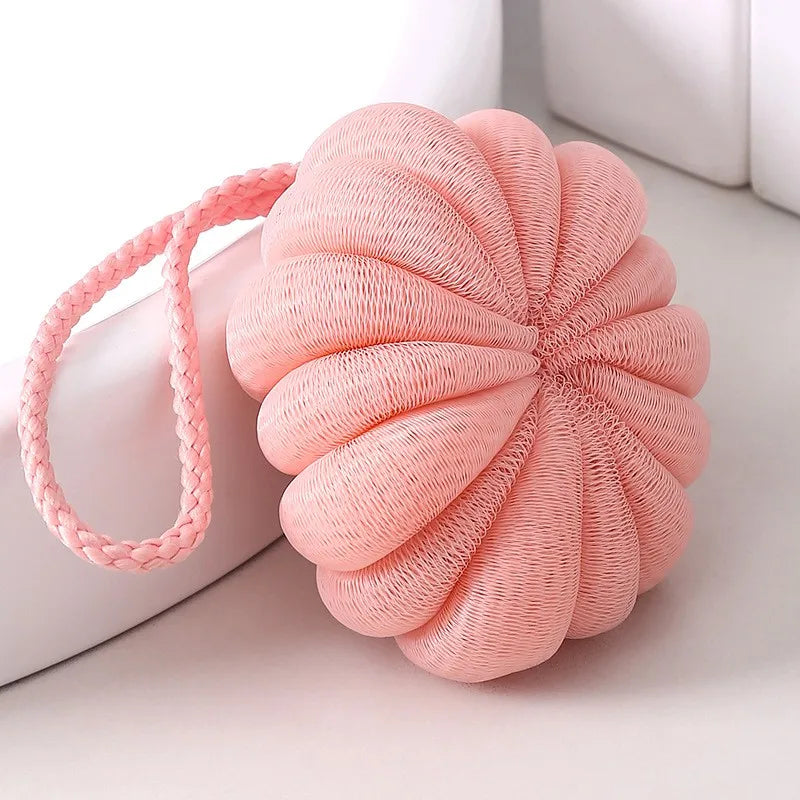 Cute And Soft Pumpkin Bath Ball Rubbing Bath Flower Oasis Select Pink