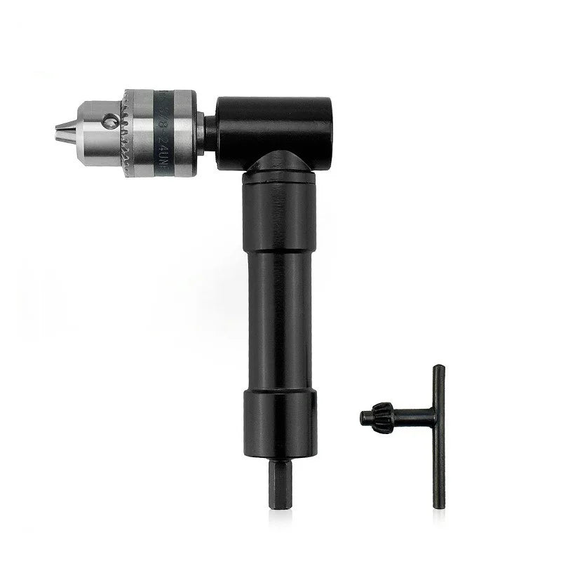 90 Degree Black Right Angle Electric Drill Corner Tool Aluminum Alloy Turning Tool Iron Chuck Adapter Narrow Space Drilling Tool Oasis Select Metal