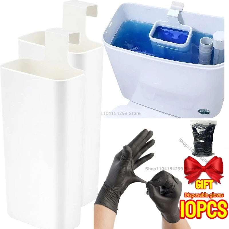 Toilet Solid Dispenser-Tank Replacement Part,Toilet Bowl Cleaner Buffer Box,Hanging Slow-Release Dispenser,Extends Cleaning Time Oasis Select White-2Pcs-Gift