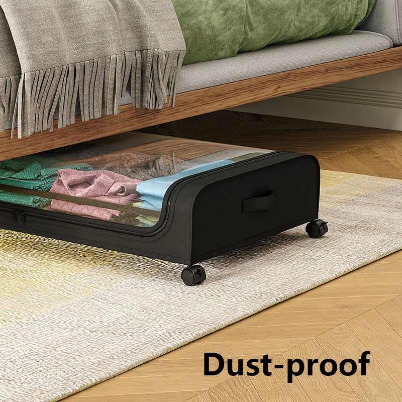 Underground Storage Boxes Bedroom Sliding Containing Box Large Clear Dust-proof Storage Bin Clothing Organizer with Lid Boxes Oasis Select
