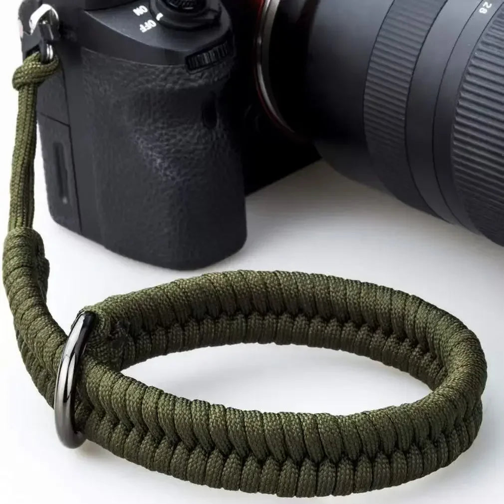 Adjustable Handmade Woven Camera Wrist Strap Quick Release Hand Lanyard for Photographers Compatible with Dslr Mirrorless Camera Oasis Select Green