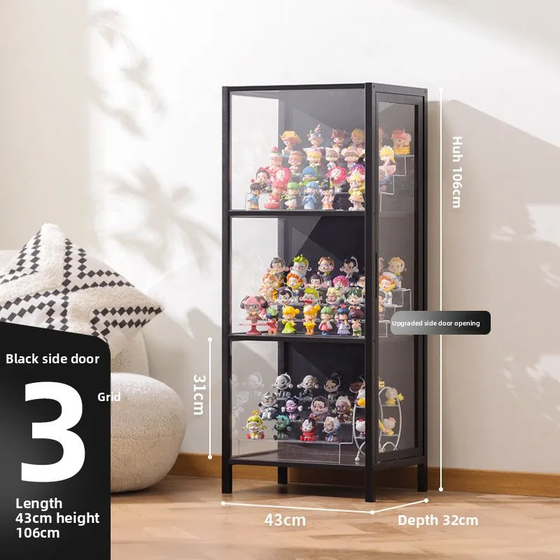 Blind box storage display stand Large capacity transparent acrylic storage box POP MART figure doll collection cabinet Oasis Select Three doors 43 long