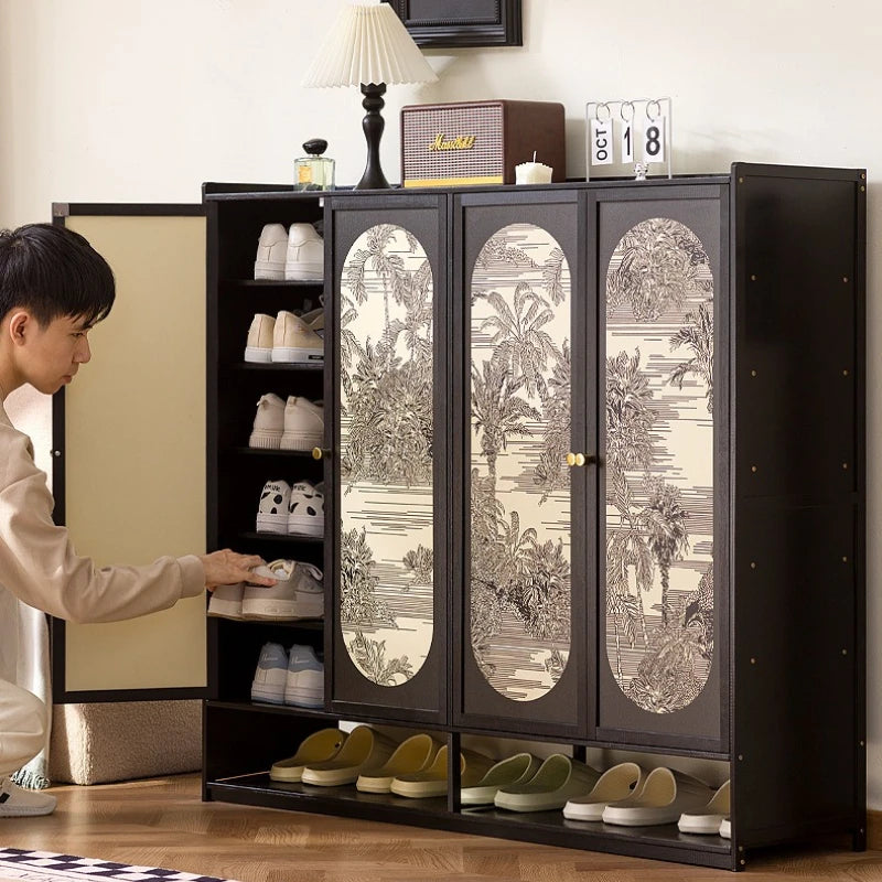 Shoe cabinet, multi-layer indoor corridor outside the door of the home, simple storage cabinet, dustproof, new storage cabinet Oasis Select