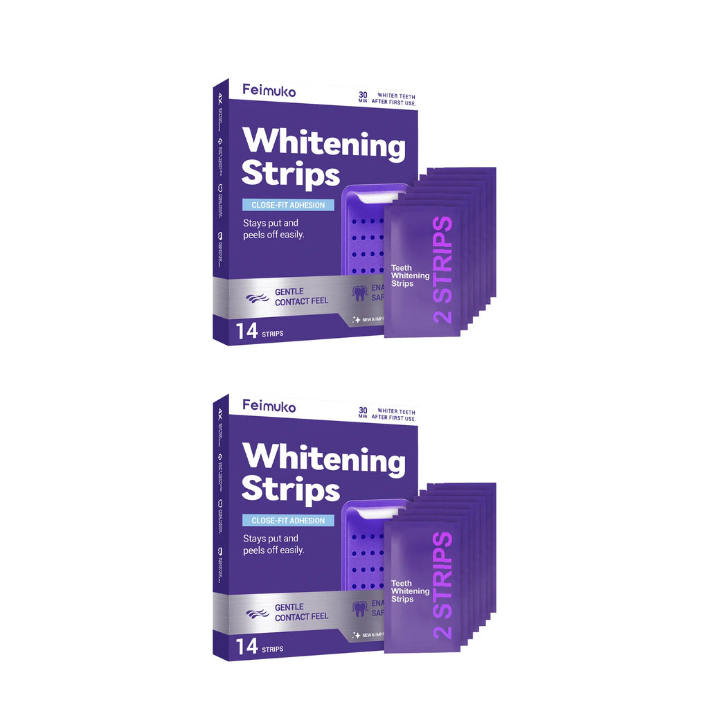 Purple Teeth Whitening Strips Brighteni Tooth Improve Dental Yellowing Bright Smile Cleaning Oral Hygiene Teeth Bleaching Strip Oasis Select 14 Strips x2