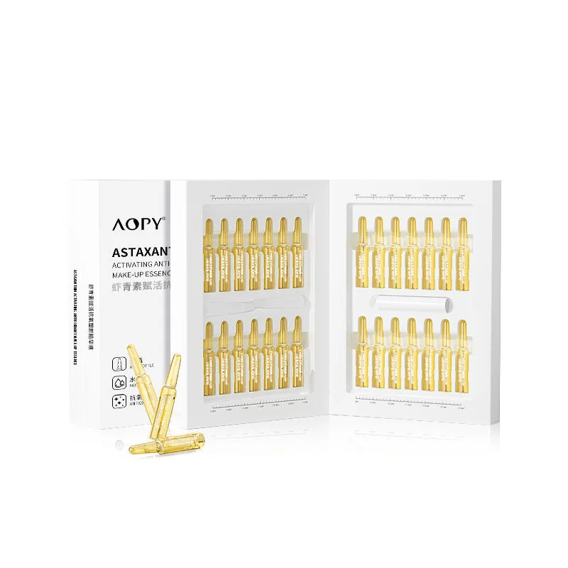 28 Pieces Astaxanthin face Essence Set Hydrating Ampoule Essence Base Solution Second Throwing Essence Solution Kit Oasis Select