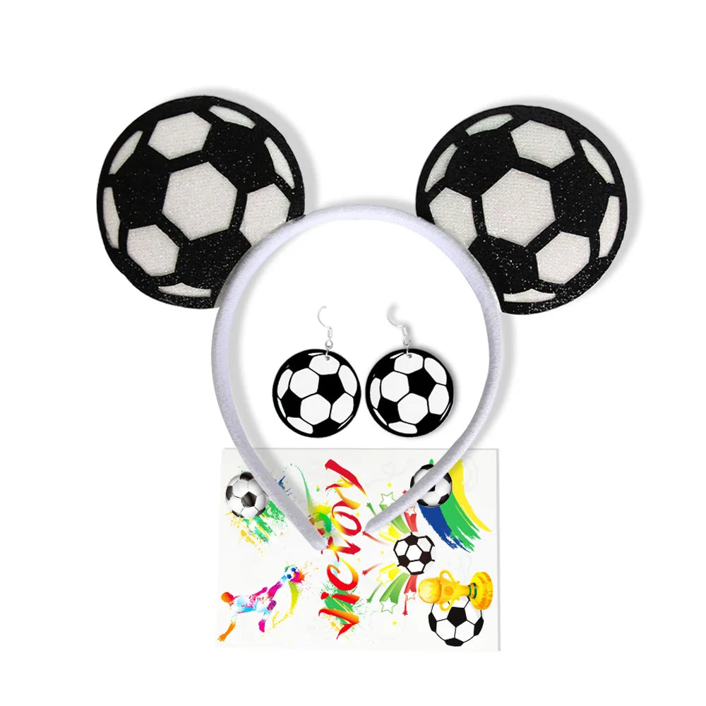 Reusable Soccer Fan Cheering Props Lightweight Eco-Friendly Sports Event Noise Maker Headdress Temporary Tattoo Stickers Oasis Select