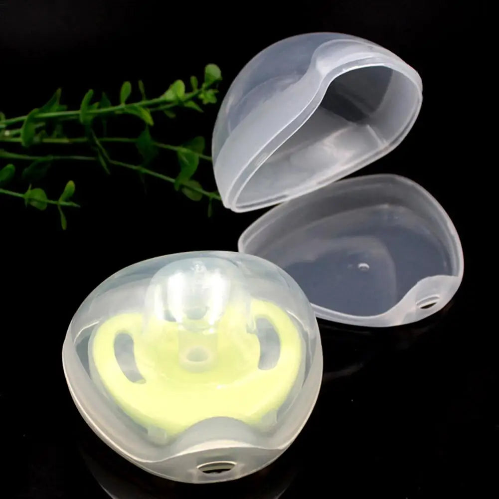 Pacifier Cover 3 Pieces Pacifier Container Holder Case Lightweight Transparent Baby Soother Container Carrier for Boys Girls Oasis Select