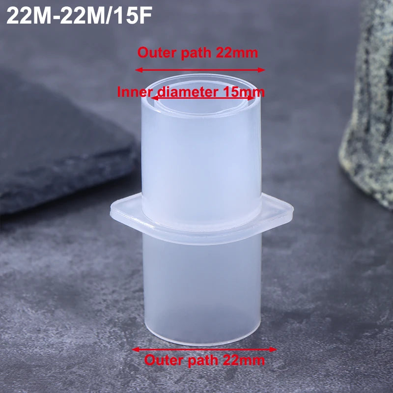 15mm to 22mm Veterinary Breathing Circuit Straight Connector PP