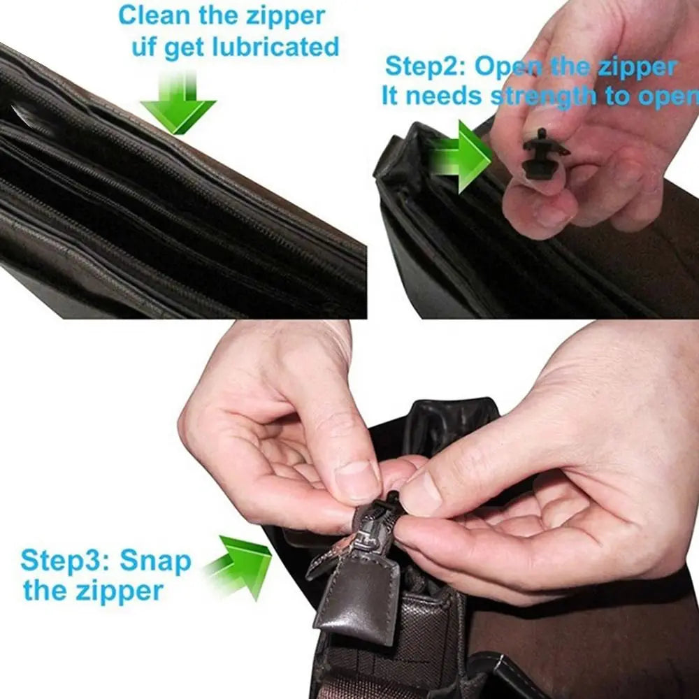 6-Piece Replacement Zipper Sliders – 3 Sizes DIY Bag Repair