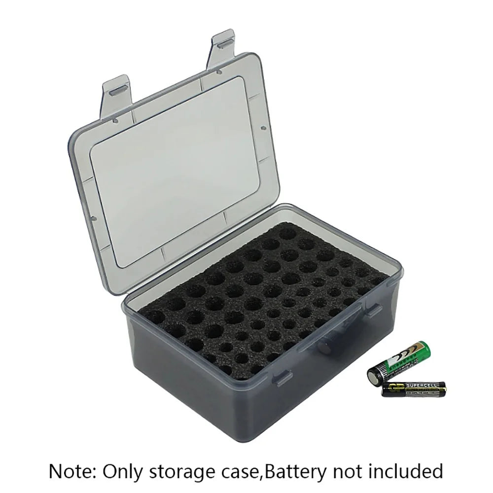 Battery Storage Organizer Holder Holds 54 AA AAA Batteries, Battery Box Case Garage Container,Home Drawer Organization Dispenser Oasis Select Black