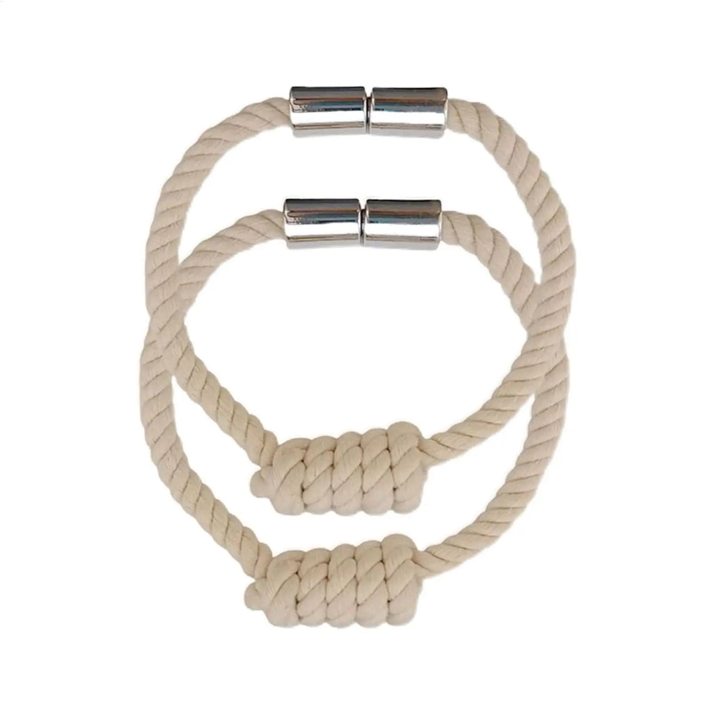 2Pcs Magnetic Curtain Tiebacks Outdoor Elegant Decorative Tie Backs Modern Rope Tiebacks For Drapes Window Curtain Holder Clip Oasis Select