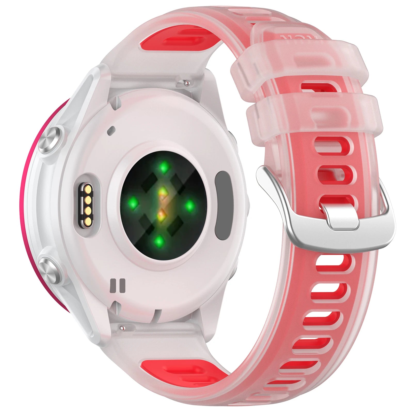 Two-Tone Silicone Strap for Garmin – 22mm & 20mm Quick Release Watch Band Strap Oasis Select Red 20mm