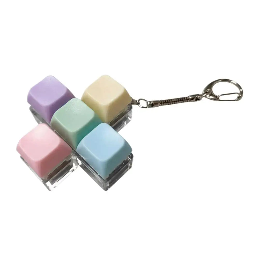 Press Keyboard Key Toy Decompression 1/4/5/9 Keyboard For Adults Antistress Toys Anti Stress Finger Keyboard Games Keychain ﻿ Oasis Select C