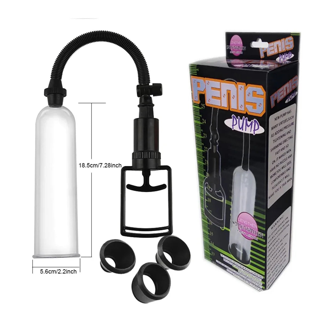Penis Pump Mnual Penis Enlarger Male Enhancement Erection Sex Toys For Man Vacuum Pump Big Dick Trainer Cock Lasting Masturbator Oasis Select Pump with box