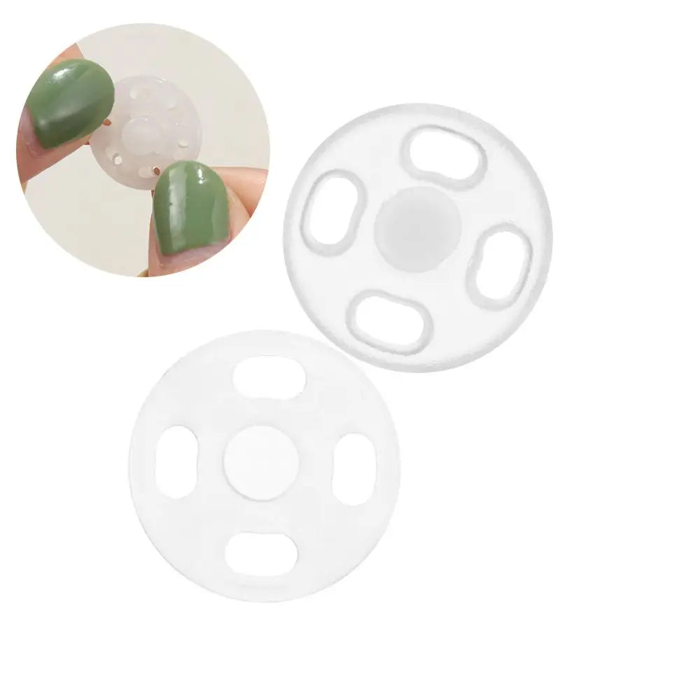 100Pcs Transparent ABS Plastic Invisible Snap Fasteners Press Button DIY Handmade Crafts Round Flatback Stud Sewing Accessory Oasis Select
