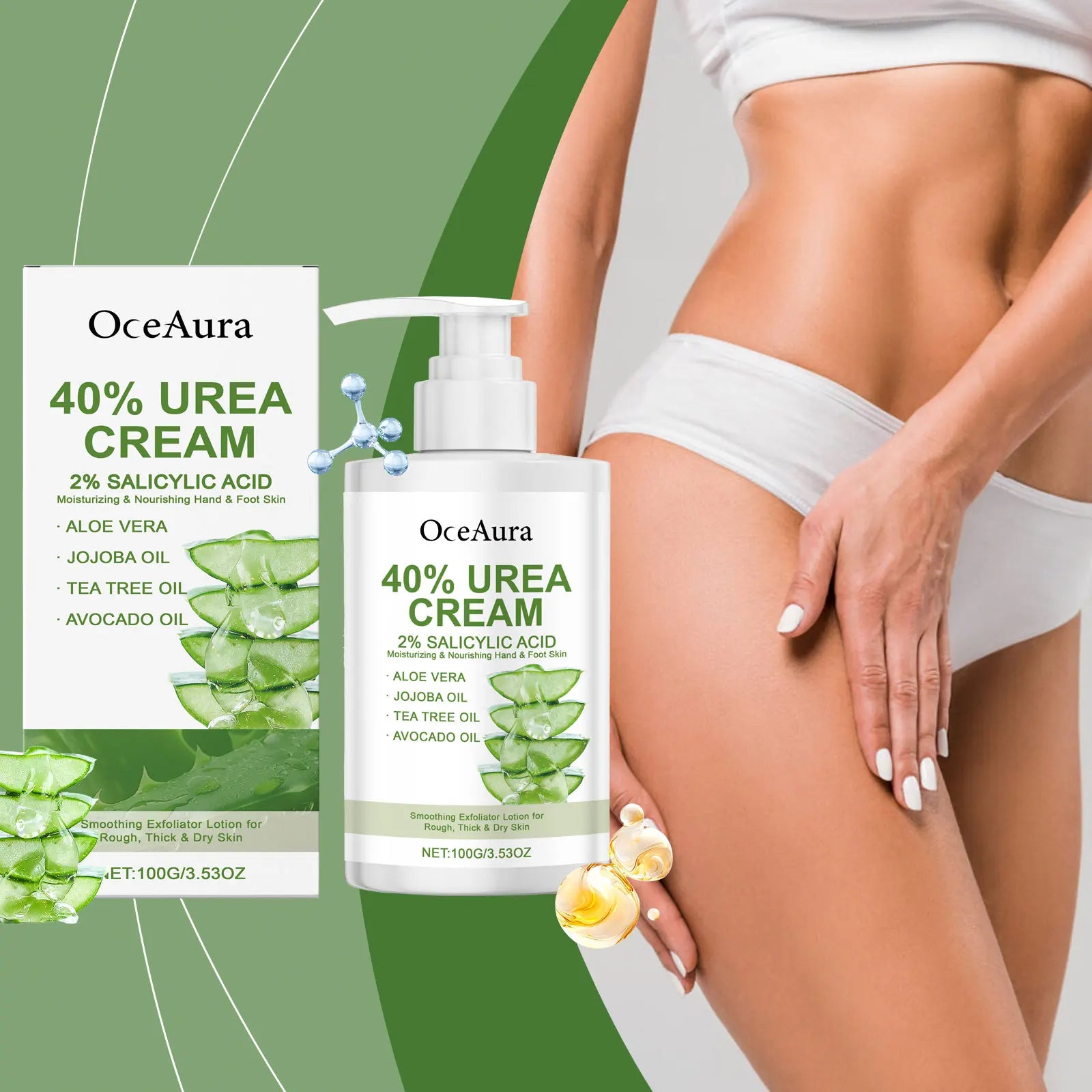 Body Moisturizing Cream Daily Nourishing Care Cream Aids Locking Skin Moisture Smoothing Skin & Supporting Body Massage Use Oasis Select