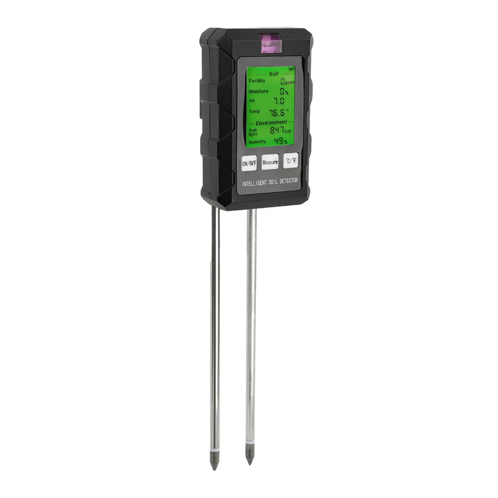 Digital Soil PH Meter 6 in 1 Multifunctional Soil Moisture Tester ℃/℉ Temperature Meter Light Meter Soil Quality Detector Oasis Select
