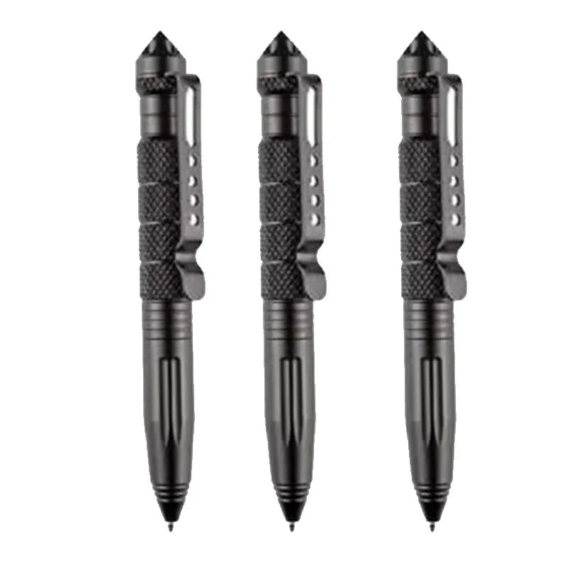 1/2/3/4pcs Tactical Pen Aviation Aluminum Emergency Glass Breakage Pen Safety Protection Survival EDC Multi-Purpose Tool Oasis Select 3pcs black