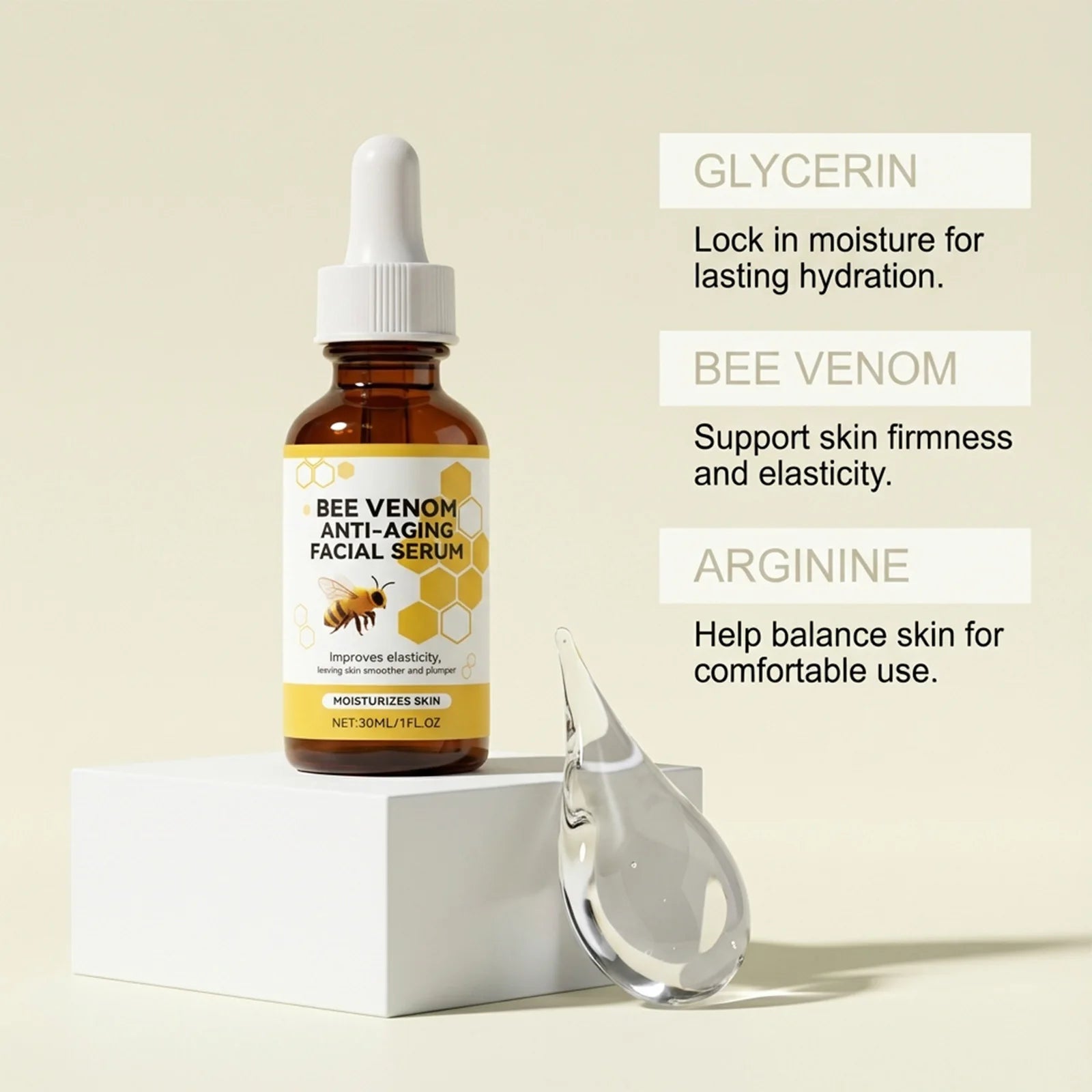 Hoygi Bee Venom Firming Face Serum – Anti-Aging & Hydration Anti-Aging Face Serum Oasis Select