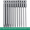 SLADE 11-Pc S2 Torx Bit Set T6–T40 Magnetic 75–100mm Torx Screwdriver Bit Set Oasis Select Length 100mm 11pcs