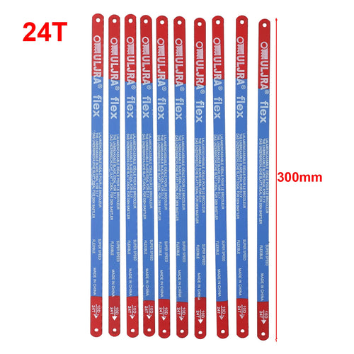 10Pcs/Set 14T/18T/24T Hacksaw Blade 300mm M35 Steel Hand Saw Blades Bi-Metal For Meat Wood Cut Hand Tool Oasis Select