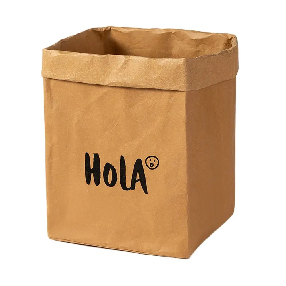 Durable Reusable Kraft Paper Bag Large Capacity Waterproof Packaging Bag Thickened Square Washable Takeaway Bag Home Oasis Select 02-XL