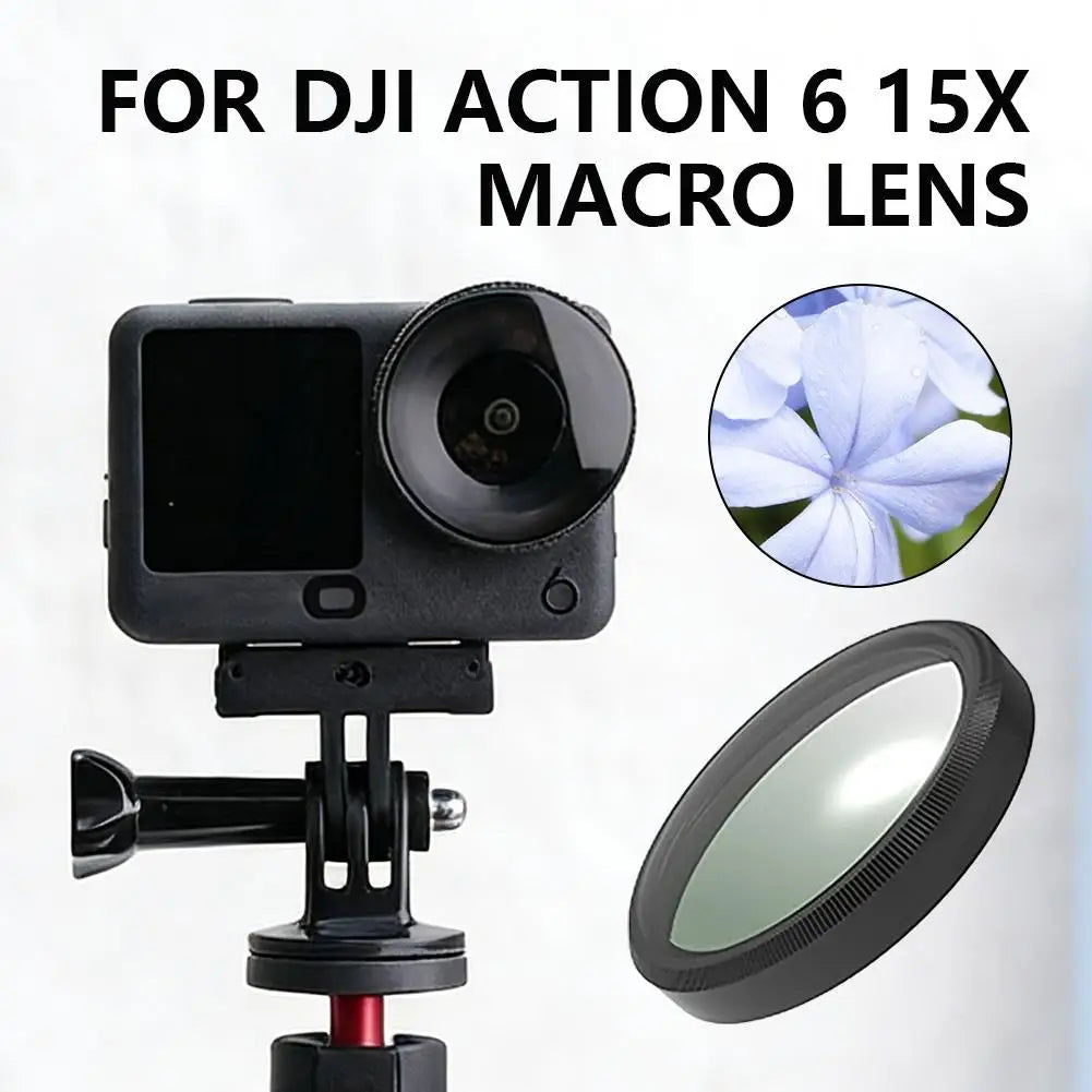 15X Macro Lens for DJI Osmo Action 6 – HD Close-Up Photography