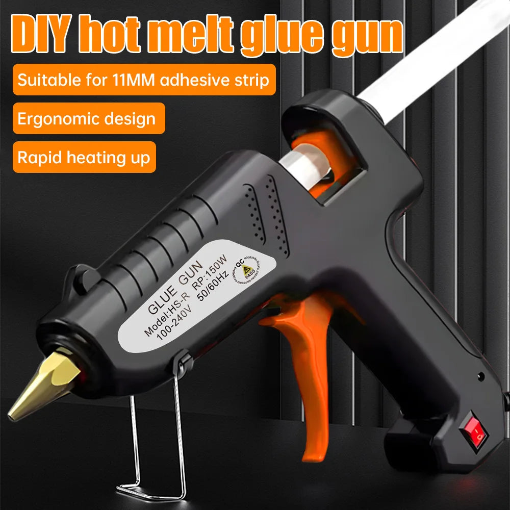100/150W Household Lithium Electrothermal Glue Gun with Glue Sticks Industrial Guns Heat Temperature Thermo Electric Repair Tool Oasis Select