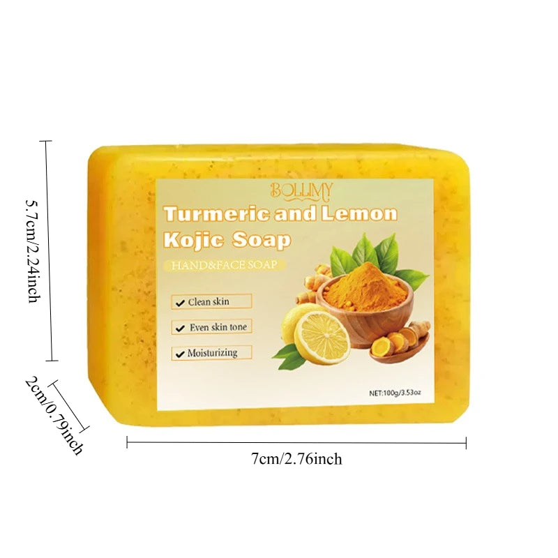 2PCS lemon ginger yellow soap and citric acid soap, used for washing face and hands, softening rough skin, moisturiz. Oasis Select