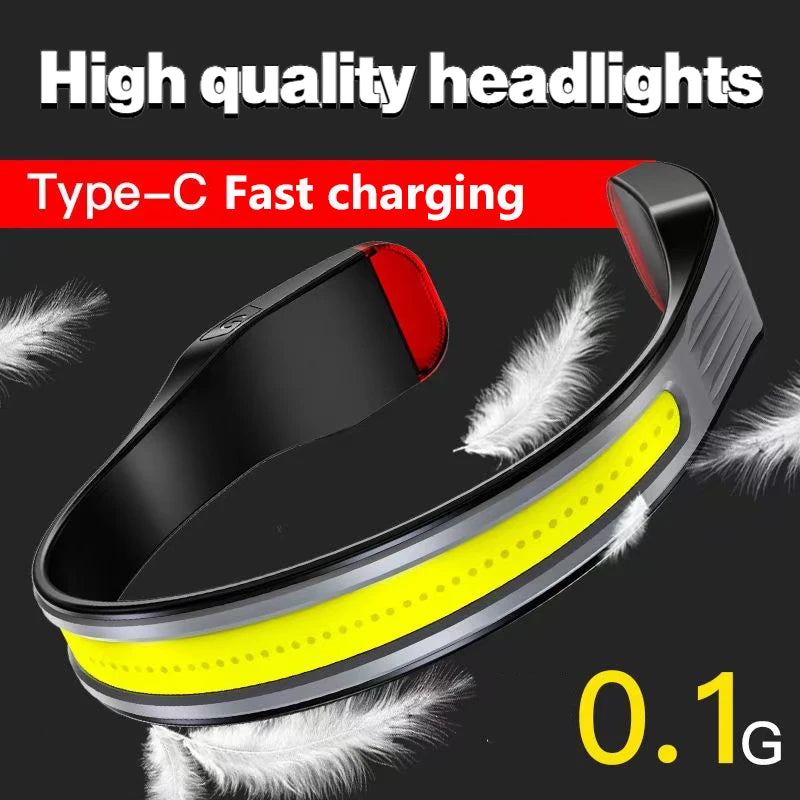 POCKETMAN COB LED Headlamp – USB Rechargeable & Waterproof