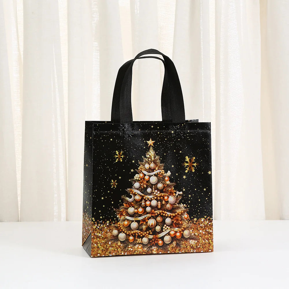 Christmas Non-Woven Gift Bag | Snowman & Xmas Tree Tote