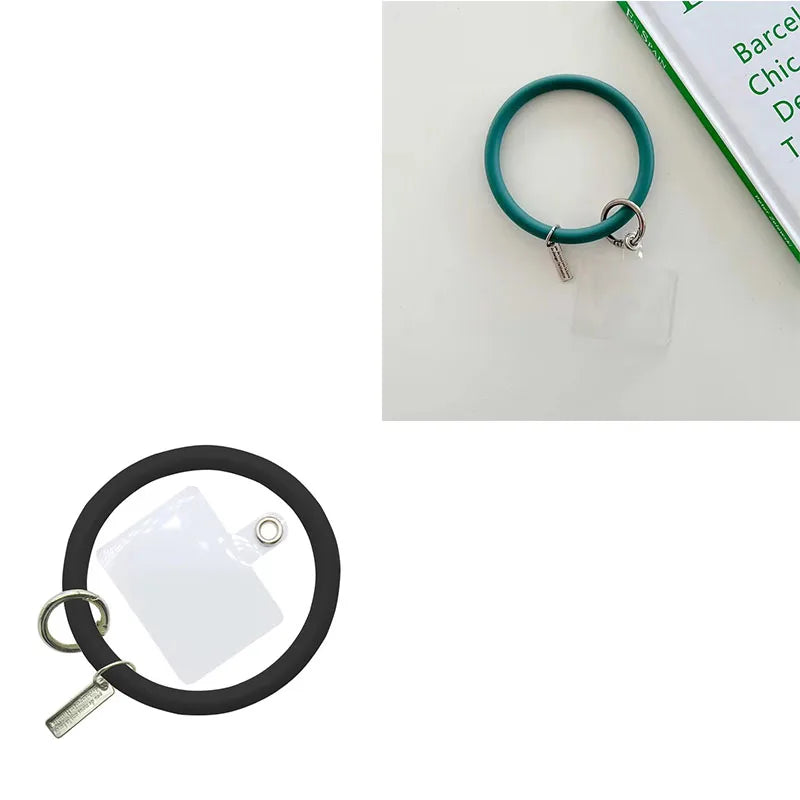 1/2pc Universal Hanging Ring fore Mobile Phone Soft Silicone Lanyard Strap Anti-Lost Bracelet for iPhone Xiaomi Samsung Keychain Oasis Select Mix-2pcs 1