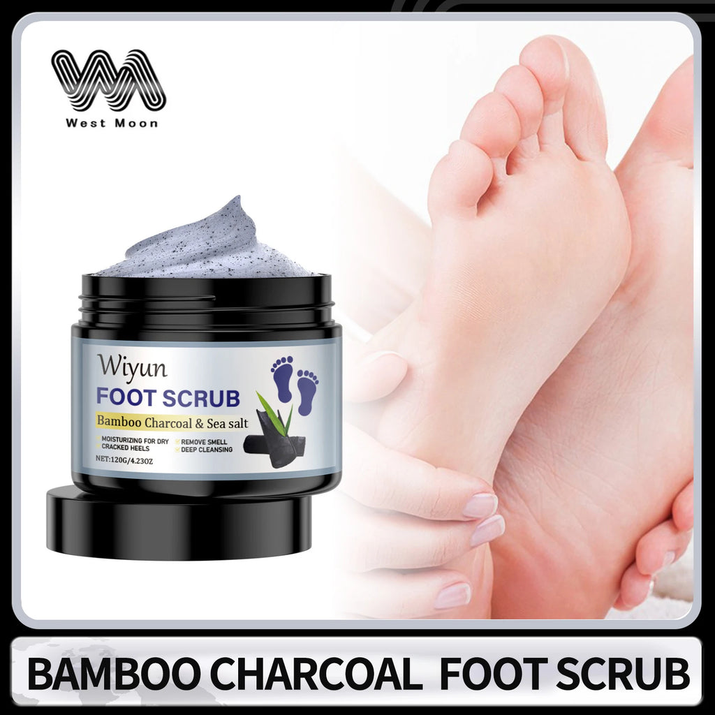 Bamboo Charcoal Foot Scrub Cream – Exfoliate & Soften Feet