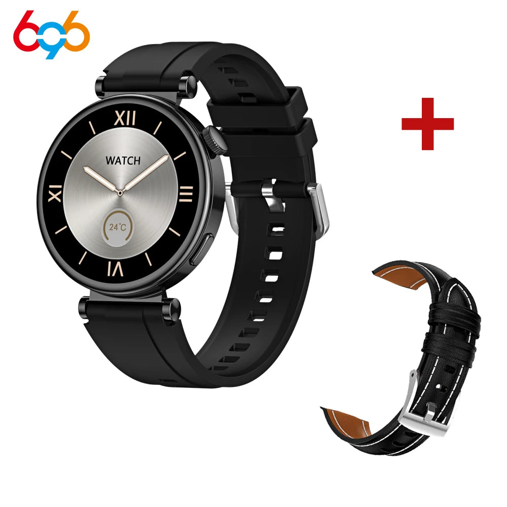 Fashion Women 1.3" AMOLED Screen Smart Watch IP68 Waterproof Sports Fitness Blue Tooth Call Smartwatch Lady NFC Music Heart Rate Oasis Select BKBKS