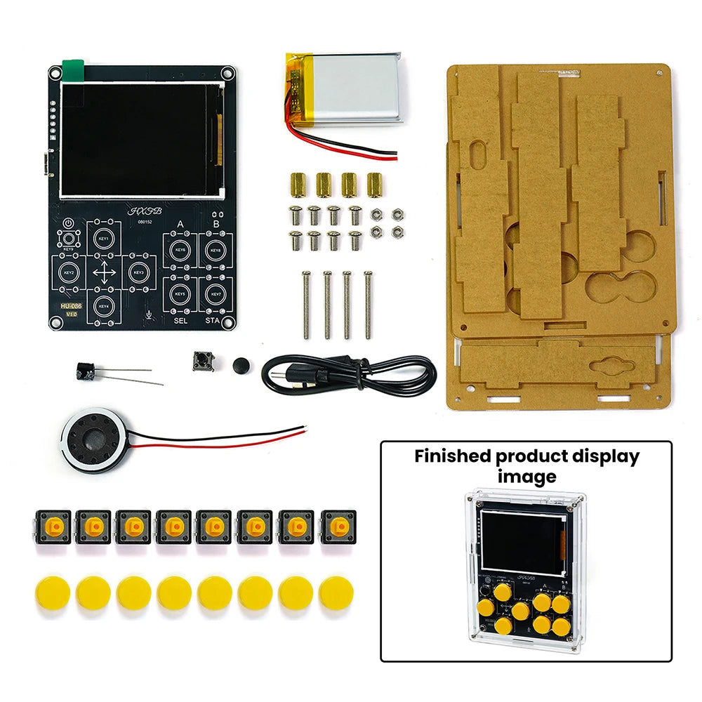 Game Console Electronic DIY kit Handheld Device Weather Display and Clock XiaoZhi AI Robot Soldering Practice Game Console kit Oasis Select