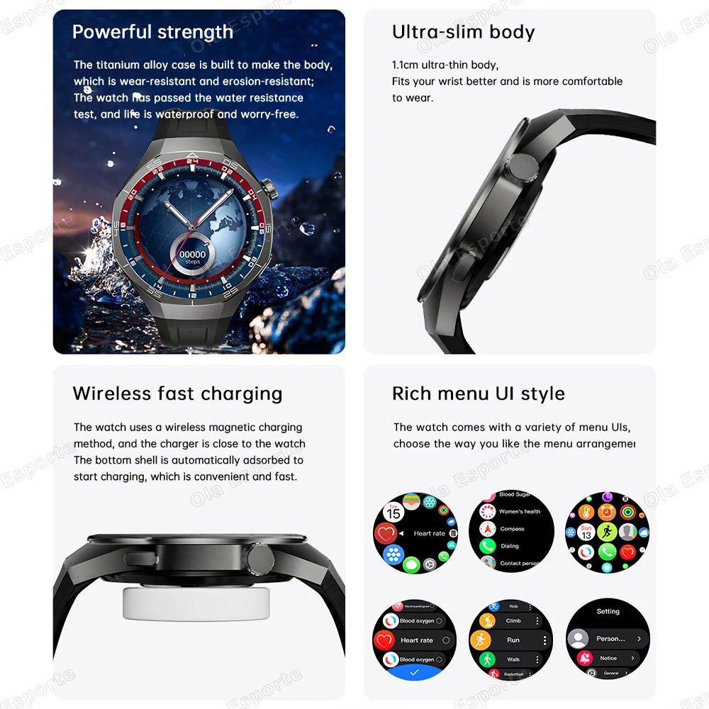Ola Esporte Sport Smartwatch – AMOLED, Bluetooth Call & Tracker