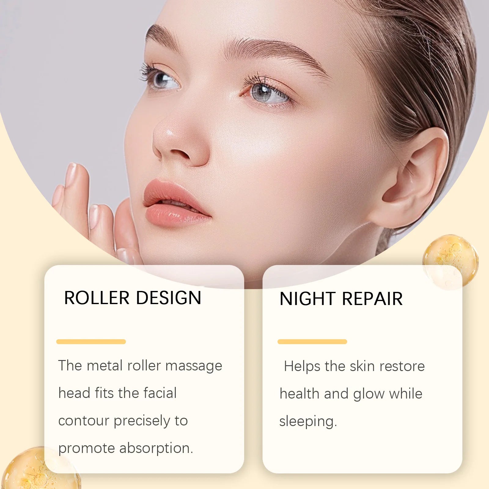Anti Aging Roller Essence Bee Venom Booster Hyaluronic Acid Skin Firming Fine Lines Improvement Facial Massage Skincare Serum Oasis Select