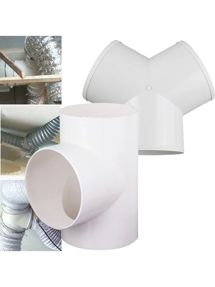 100mm T/Y Connector Duct Connector Quick Ventilation Tube Joint Coupler 3 Ways Splitter Pvc Extractor Fittings Oasis Select