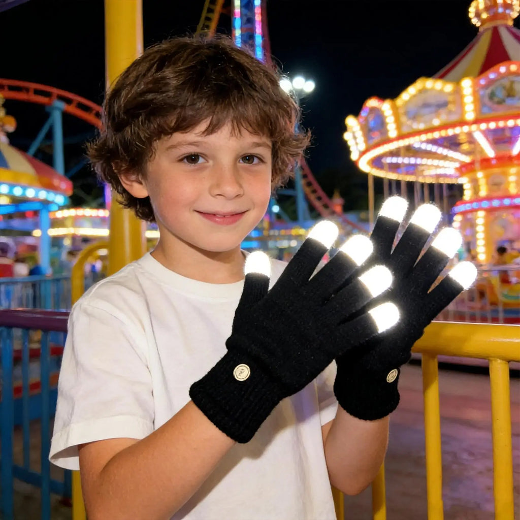 LED Gloves Adjustable 7-Colors Cool Tools LED Gloves for Boys for Performance Christmas Boy Stocking Stuffers Dad Girls Teen Oasis Select