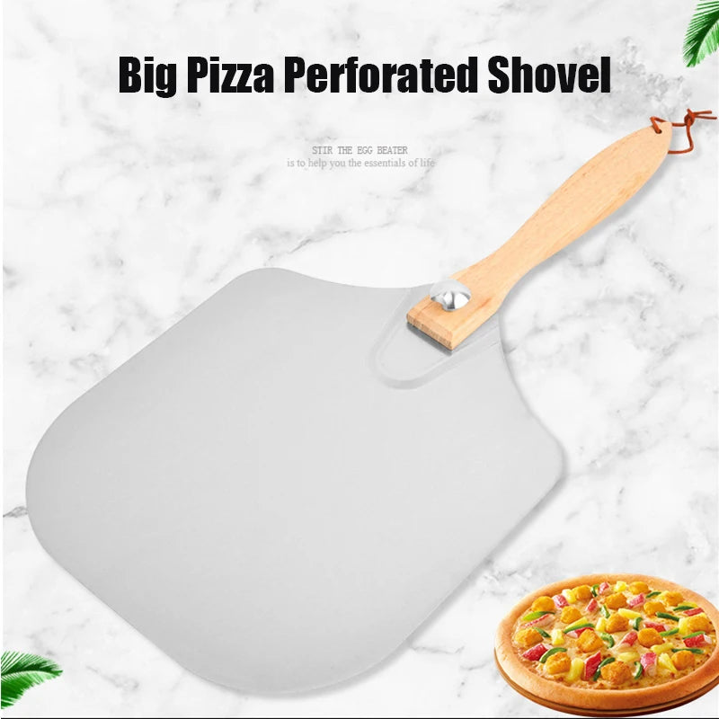 Big Pizza Perforated Shovel Paddle Short Handle for Oven Turning Peel Kitchen Tools Nonstick Pizza Baking Oasis Select Default Title