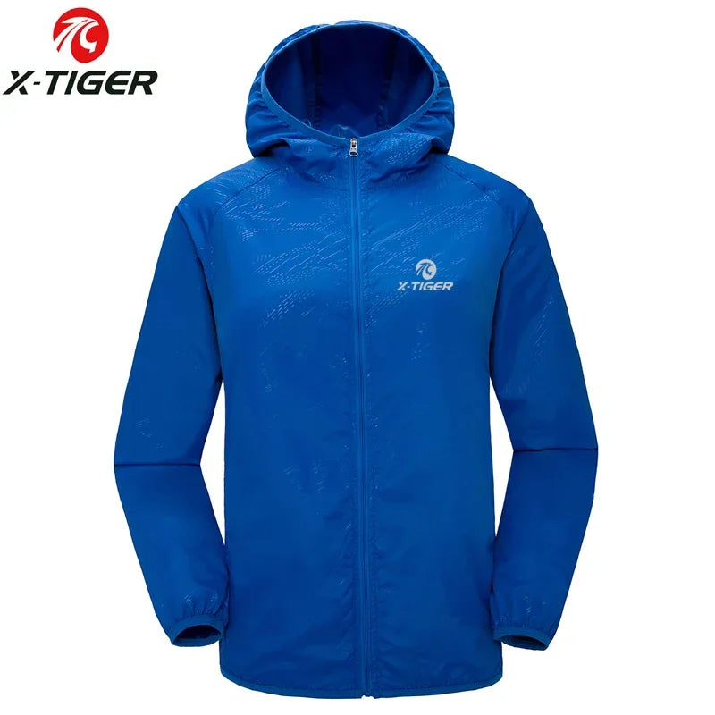 X-TIGER Windproof Reflective Cycling Jersey MTB Bike Bicycle Windcoat Super Light Sunscreen Hiking Jacket Cycling Sports Clothes Oasis Select XM-CGY-16203 S