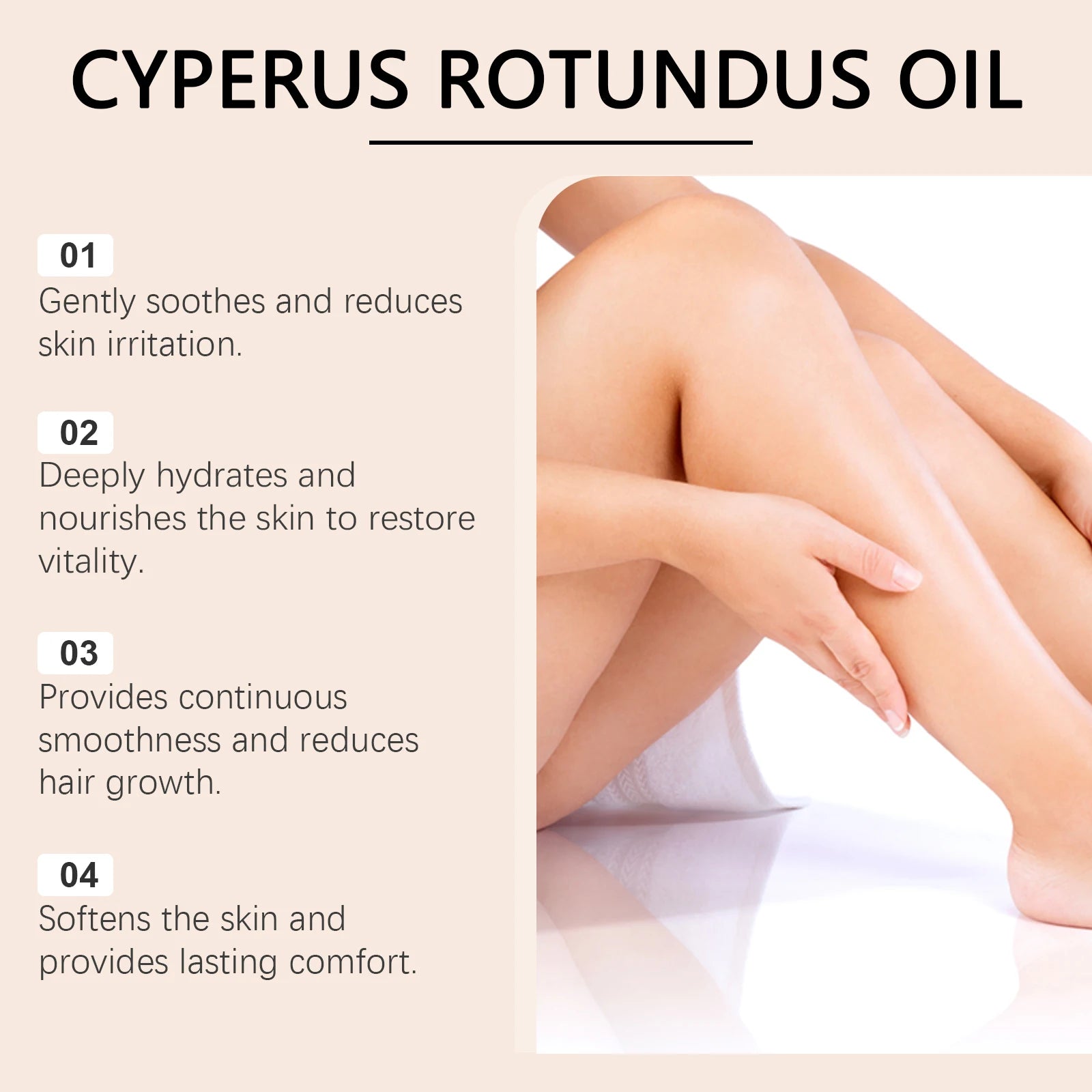 Body Hair Removal Oil for Hair Removal Essence Reduce Armpit Arms Body Hair Inhibitor Shrink Pores Smooth Skin Care Serum Oasis Select