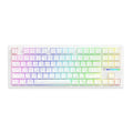ATTACK SHARK M87Pro V2 Wireless Mechanical Keyboard - Tri-Mode (BT/2.4G/USB-C) Hot-Swappable TKL, 5000mAh RGB Backlit Oasis Select White contour lines