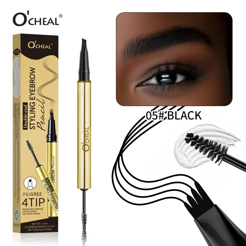 O'CHEAL 3D Feathery Brow Wax & Eyebrow Pencil Set | Waterproof