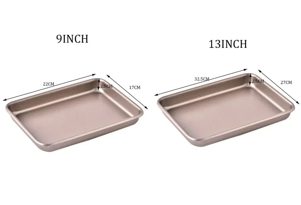 Carbon Steel Baking Tray Oven Specific Rectangular Non Stick Baking Plate Flat Bottomed Tray Steamed Cake Tray Oasis Select Low set A
