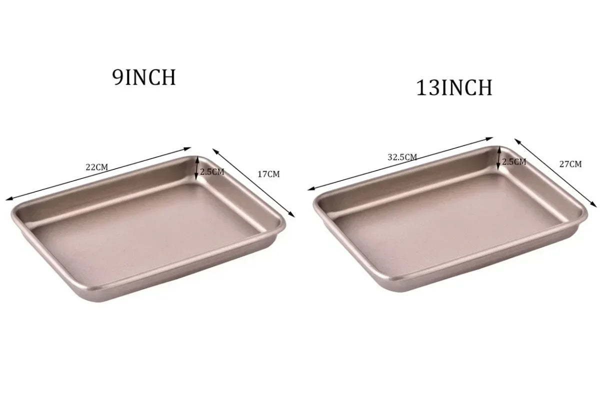 Carbon Steel Baking Tray Oven Specific Rectangular Non Stick Baking Plate Flat Bottomed Tray Steamed Cake Tray Oasis Select Low set A