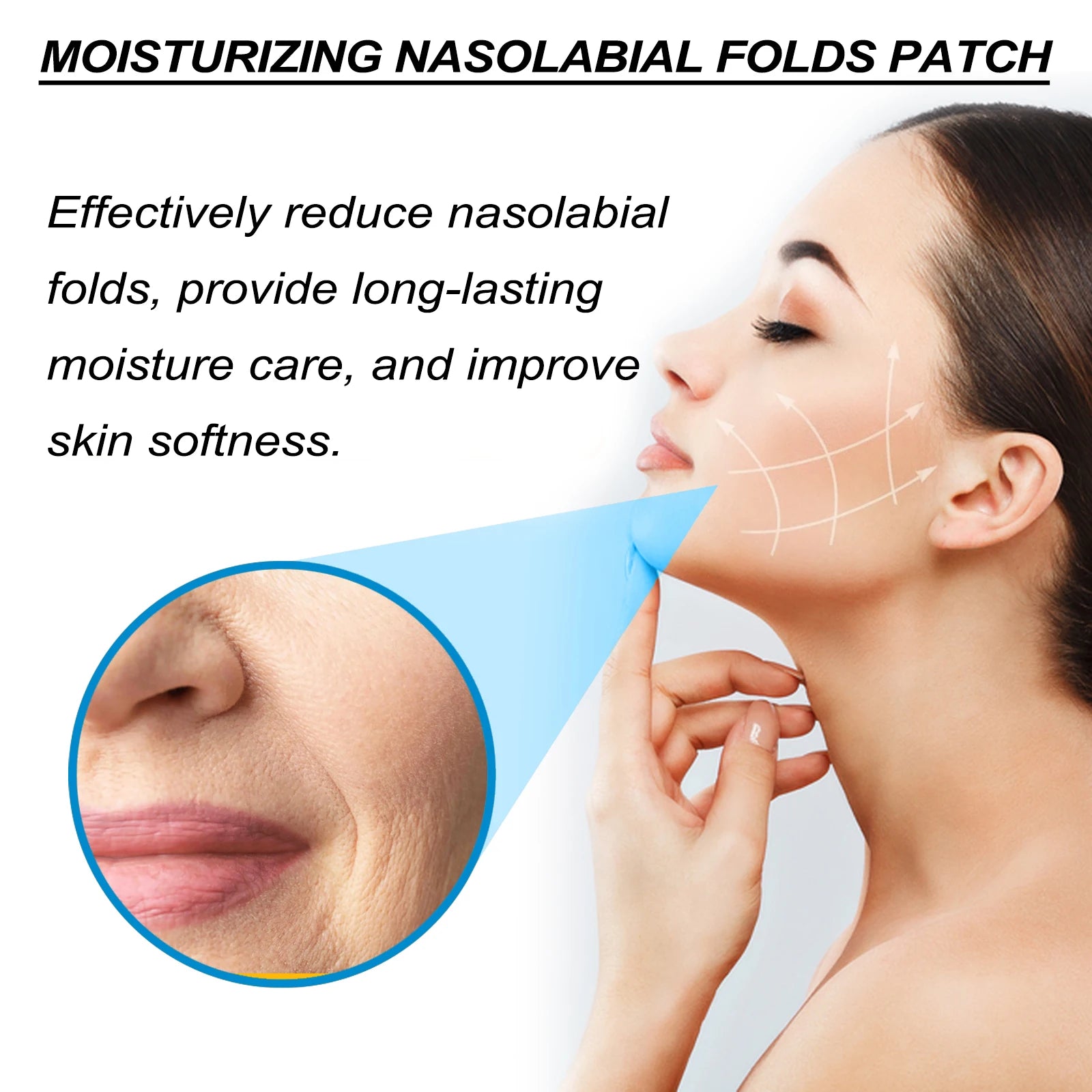 Moisturizing Nasolabial Folds Patch Lifting Firming Fade Fine Lines Facial Skin Moisturizing Hydrating Smile Lines Gel Patches Oasis Select