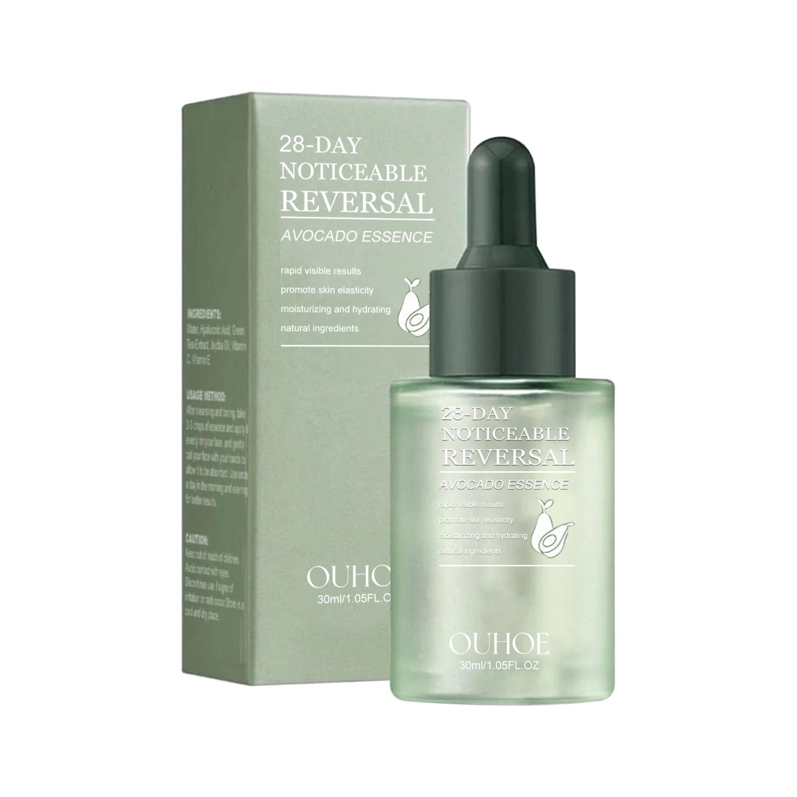 OUHEO Prime Avocado Anti-Aging Facial Care Set Moisturizing Anti-Wrinkle Moisturizing Serum Smoothing Brightening Eye Skin Serum Oasis Select 30ml boxed