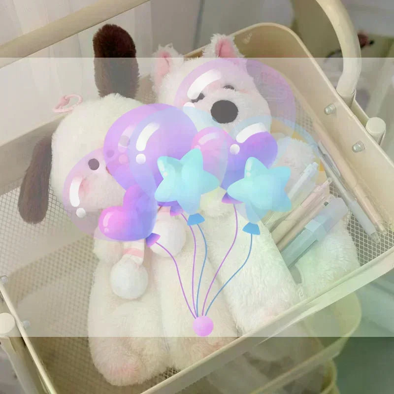 1Pcs Cute Animal Pencil Box Cartoon Puppy Plush Doll Pencil Case Large Capacity Stationery Storage Bag Makeup Bag Oasis Select