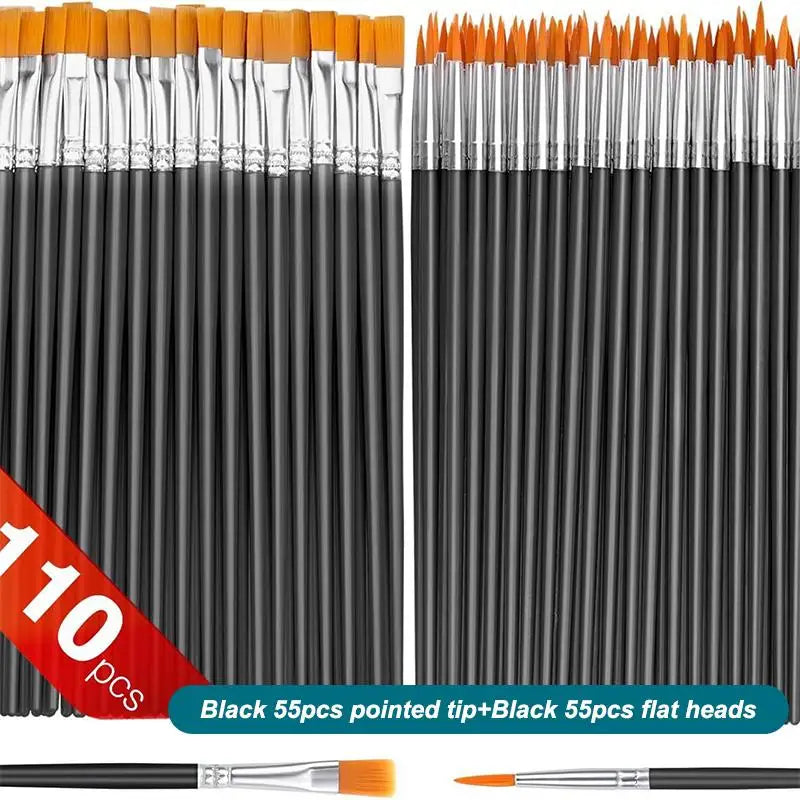 1set Nylon Hair Paint Brushes Set for Acrylic Watercolor Gouache Oil Digital Painting Detail Liner Brush for Canvas Plaster Doll Oasis Select A7